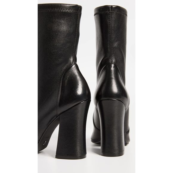 STUART WEITZMAN WOMEN'S CURVEBLOCK 100MM BOOTIES, BLACK, 9.5 MEDIUM US